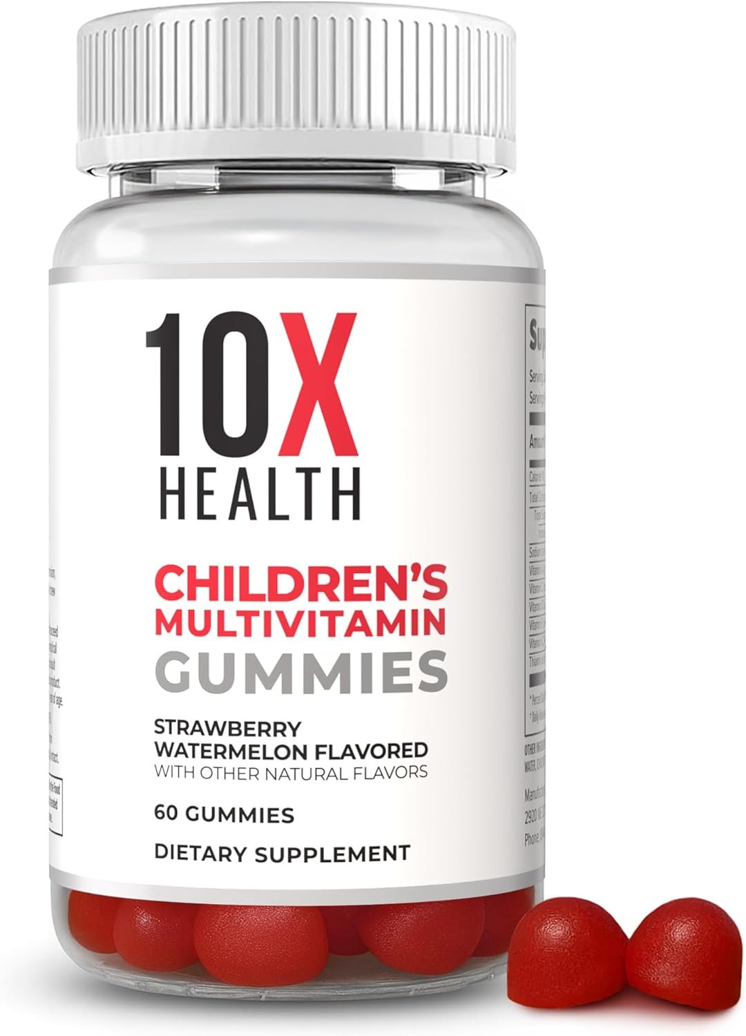 10X Health Children’s Methylated Multivitamin Gummies – 60 Count Kids Multivitamin Gummies, Complete Daily Nutrition – Immunity, Bones & Energy – Strawberry Watermelon Flavor