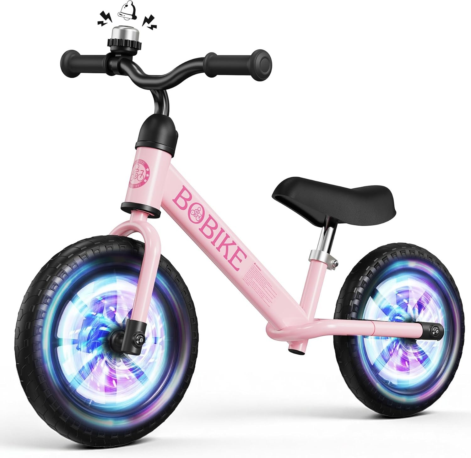 Bobike Toddler Balance Bike Toys for 2 to 5 Year Old Girls Boys Adjustable Seat and Handlebar No-Pedal Training Bike Best Gifts for Kids