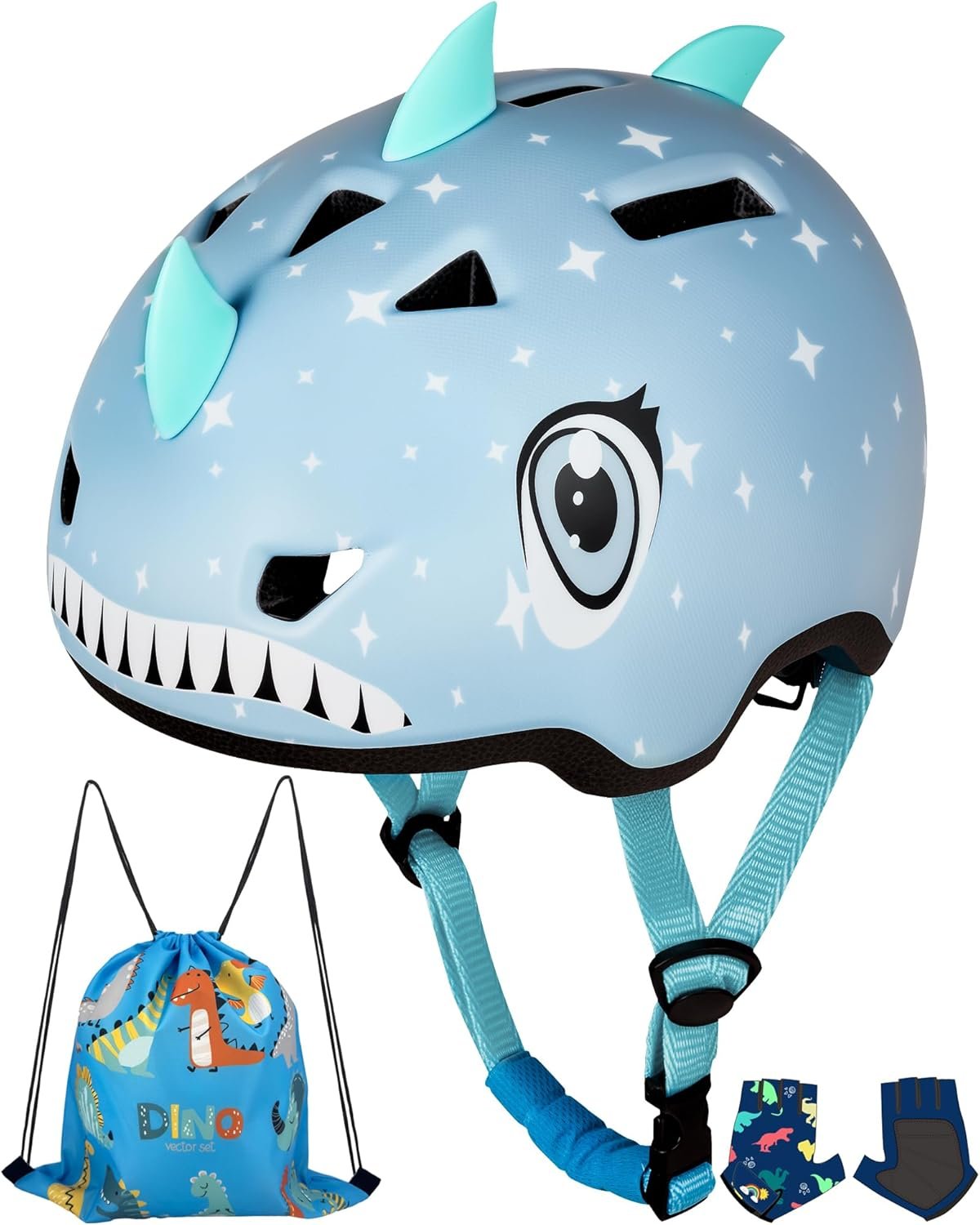 Toddler Helmet, Kids Bike Helmet, Adjustable 3 Sizes for Infant Baby Ages 0-2 2-5 5-8 with Unicorn, Dinosaur, Shark Designs,Boys Girls Bike Helmet for Multi-Sport