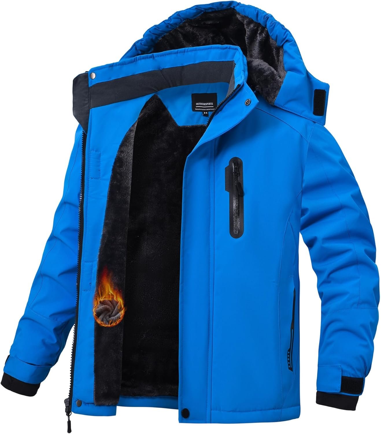 Winter Jacket for Boys and Girls Waterproof Ski Jacket Winter Snow Coat Hooded Fleece Windproof with Zip Pockets