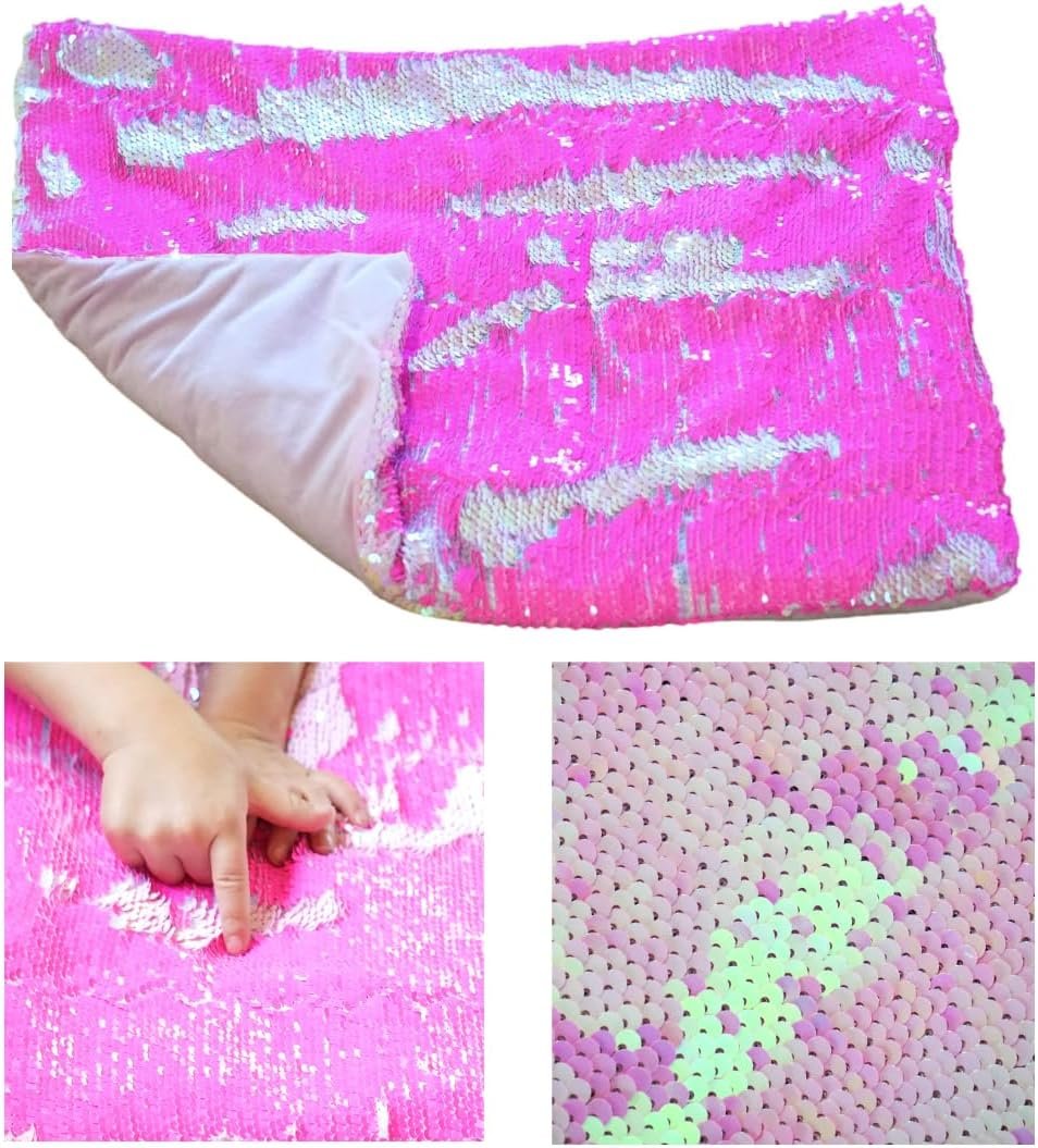 Weighted Lap Pad for Kids – 5lb Sensory Lap Blanket with Sequin Flip Fabric for Tactile Stimulation Engagement – Sensory Companion for Everyday Use
