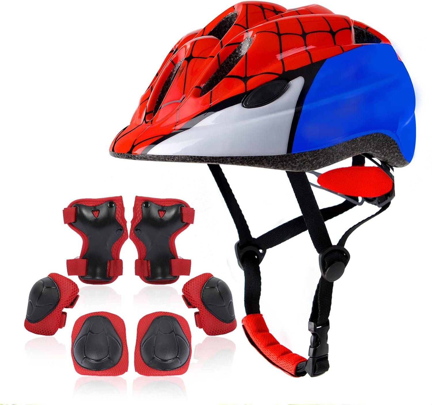 Kids Helmet Set for Boys Girls Age 3-8 with Knee Elbow Pads Wrist Guards for Bike Skating Skateboard Cycling Scooter Rollerblading