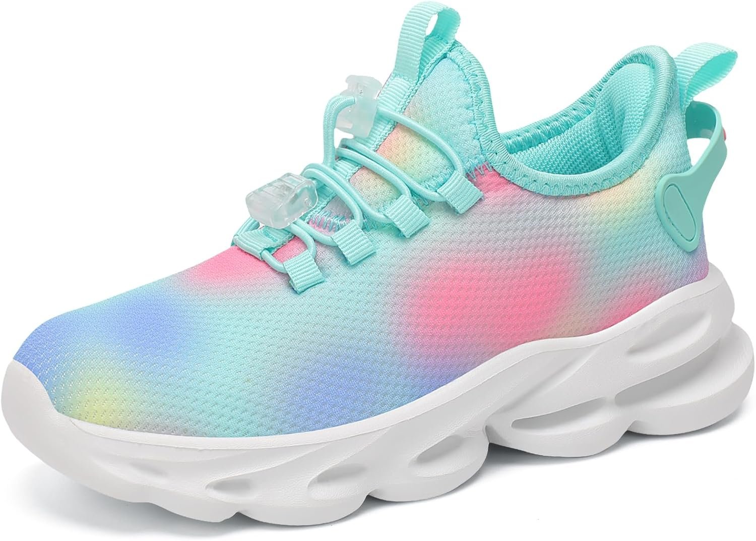 Kids Shoes Boys Girls Tennis Shoes Lightweight Sports Kids Sneakers Slip on with Bungee Lace for Running/Walking Little Kid/Big Kid