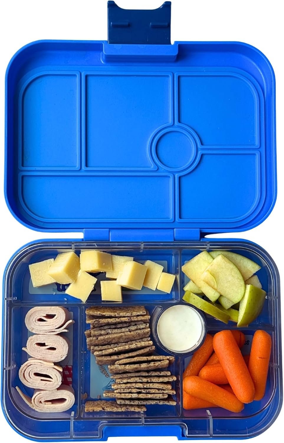 Yumbox Original Leakproof Bento Box for Kids – 6-Compartment Tray – BPA-Free, Easy-Clean, Compact Lunchbox for Toddlers to Age 8 – Ideal for School (Surf Blue Rocket)