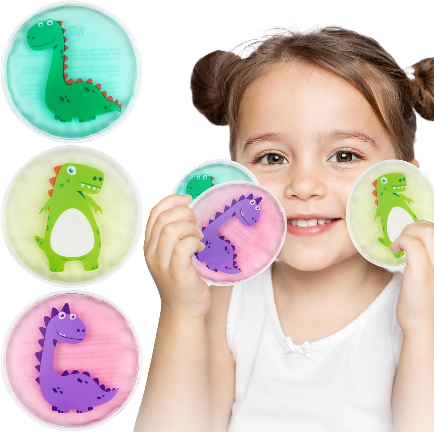 Hilph Kids Ice Packs for Boo Boos – FSA Eligible HSA, 3 Pack Gel Ice Packs for Toddlers & Children Injuries Reusable, Soft Small Hot & Cold Pack for Bumps, Bruises, Fever, Get Well Gifts
