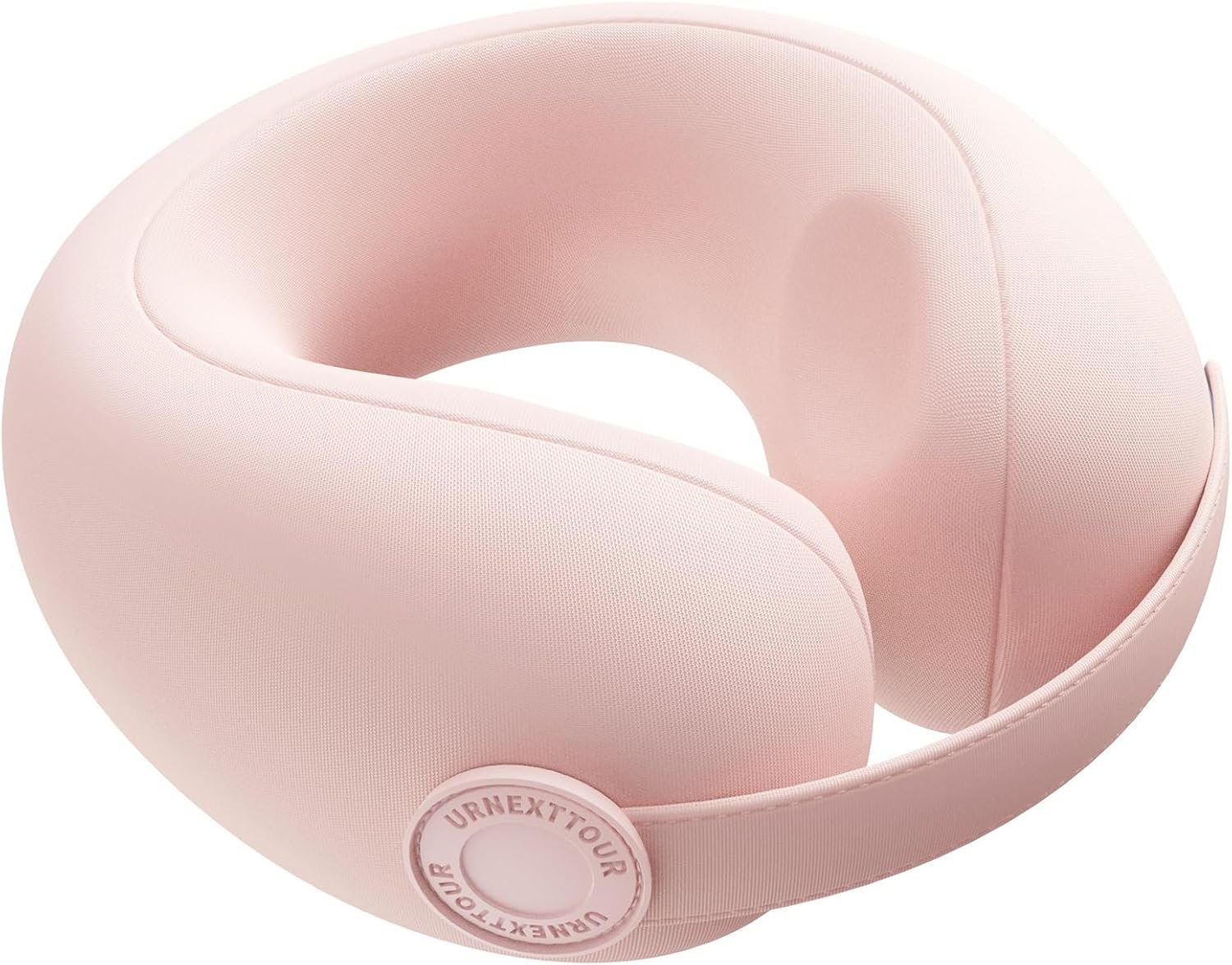 urnexttour Car Pillow for Big Kids Travel Neck Pillows, Memory Foam Neck Support Travelling Pillow with Washable Cotton Pillowcases and Storage Bag, for Airplane, Train, Flight and Home Use Pink