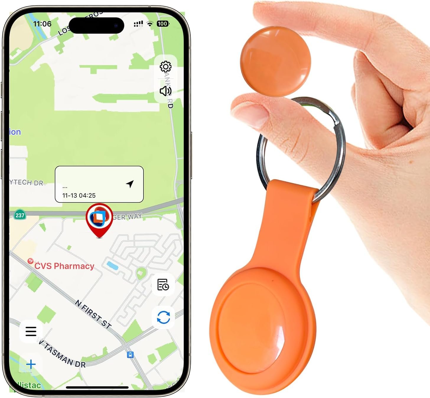 GPS Tracker for Vehicles, Cars, Pets, Kids & Valuables – No SIM Card, No Subscription – Real-Time Global Tracking Device – Compatible with iOS & Android