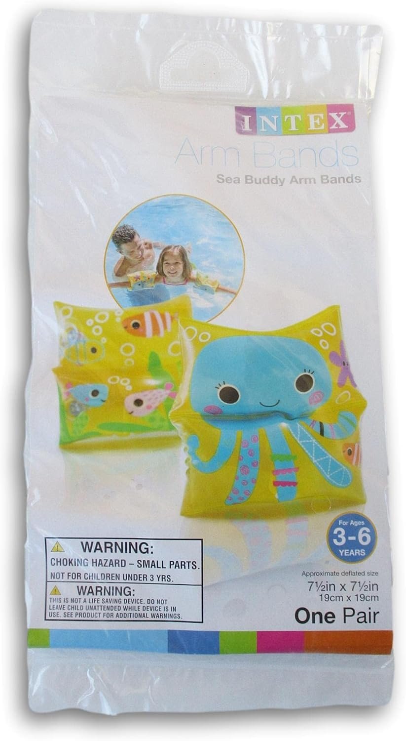Swimming Armbands Floaties for Children -7.5 x 7.5 Inches – Ages 3-6 (Octopus)