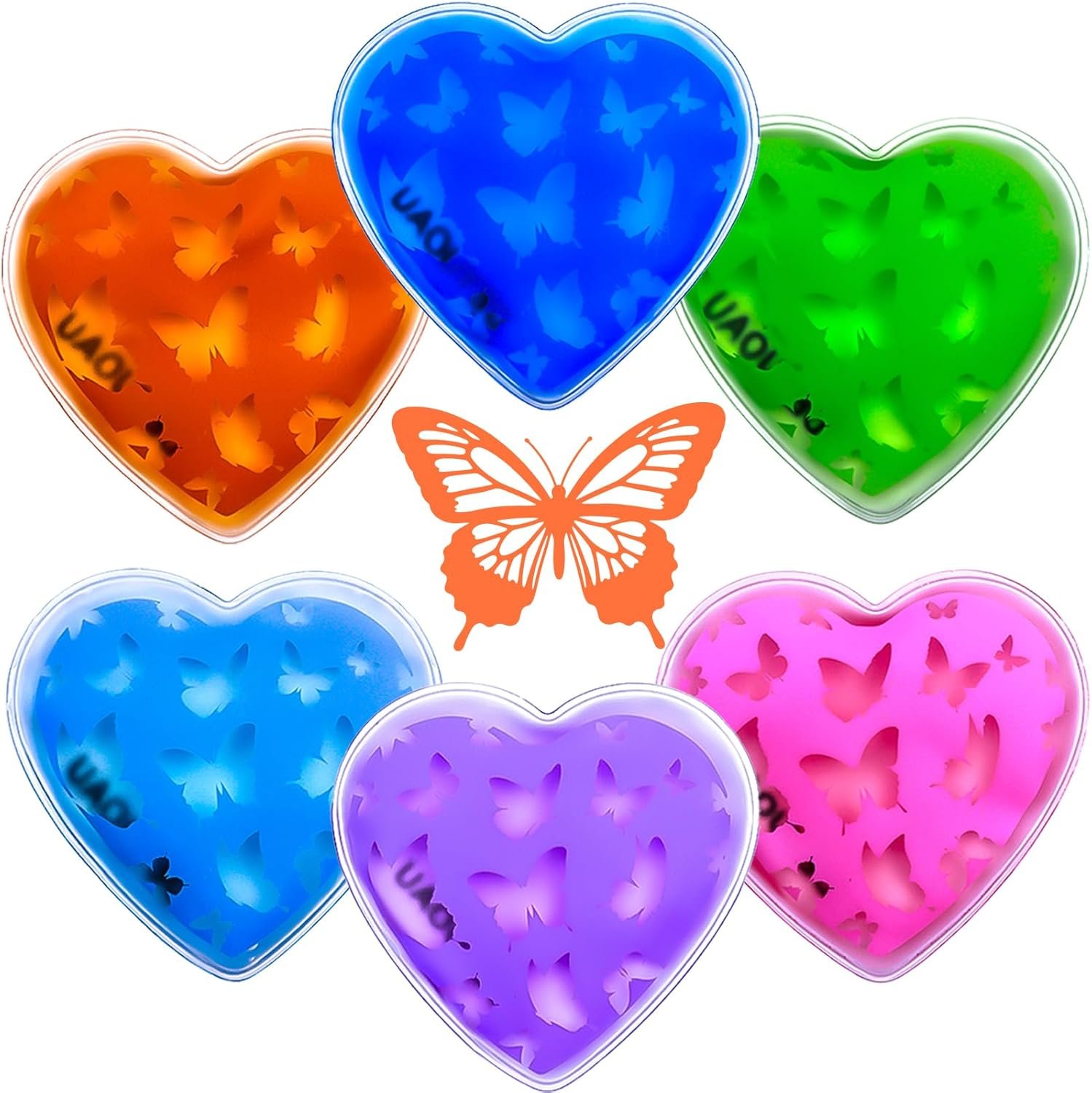 Boo Boo Ice Pack, Hot Cold Packs, Reusable Ice Packs,Ice Pack for Kids Injuries, Auxiliary Fever Reduction, Pain Relief, Headaches, Wisdom Teeth,Little Butterfly Cartoon