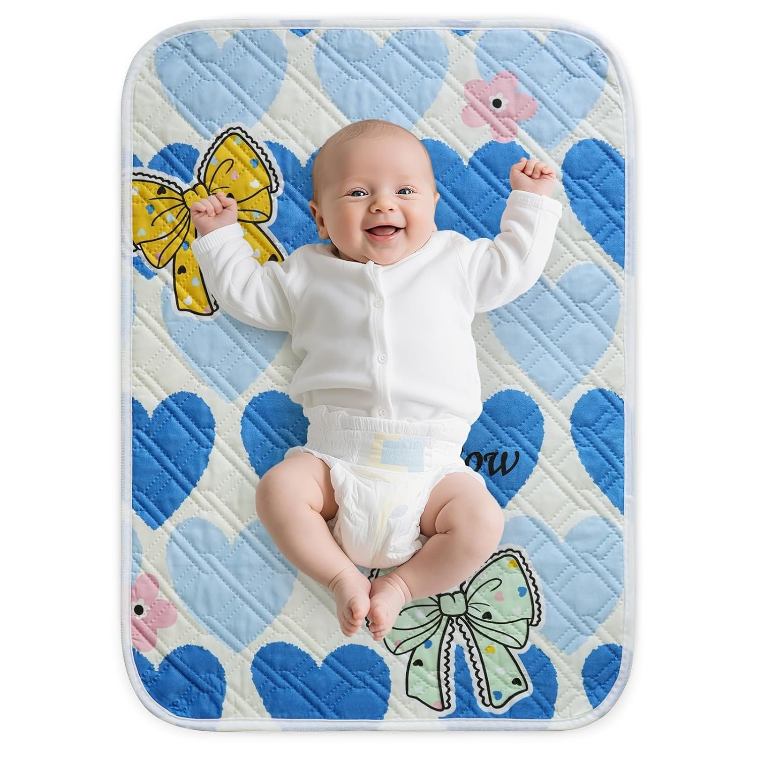 Diaper Changing Pads for Baby, Portable Change Mat, 3Layers Waterproof Change Pad Foldable Absorbent Mats for Women, Reusable Incontinence Underpads for Patient 20”x27.5”