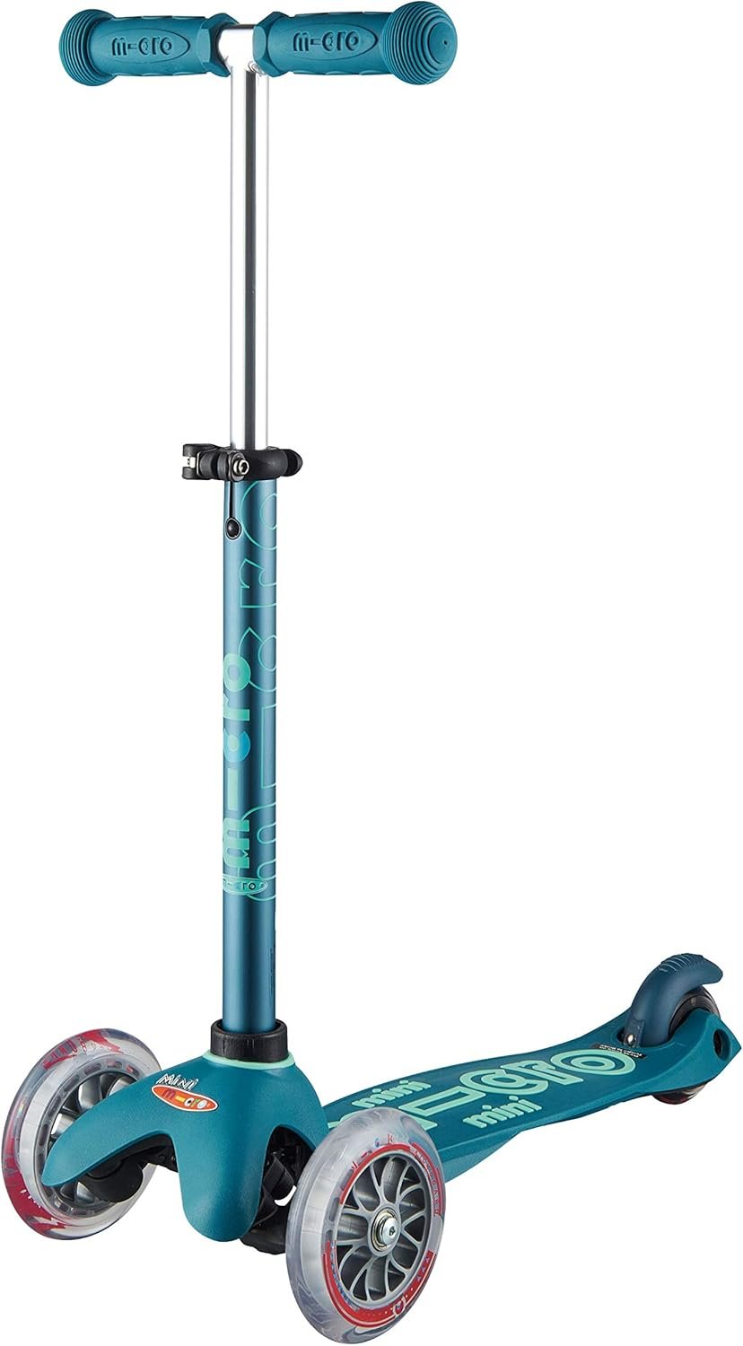 Micro Kickboard | Mini Kids Scooter for Ages 2-5 | Children up to 110 lbs | 3 Wheel Lean-to-Steer Design | Adjustable T Bar | Smooth Ride PU Wheels | Swiss Design