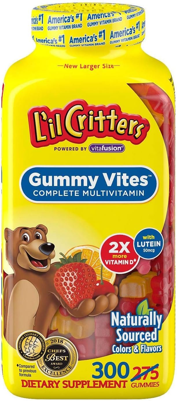 Gummy Vites Children’s Chewable Gummy Bear Multivitamin Dietary Supplement, 300 Count