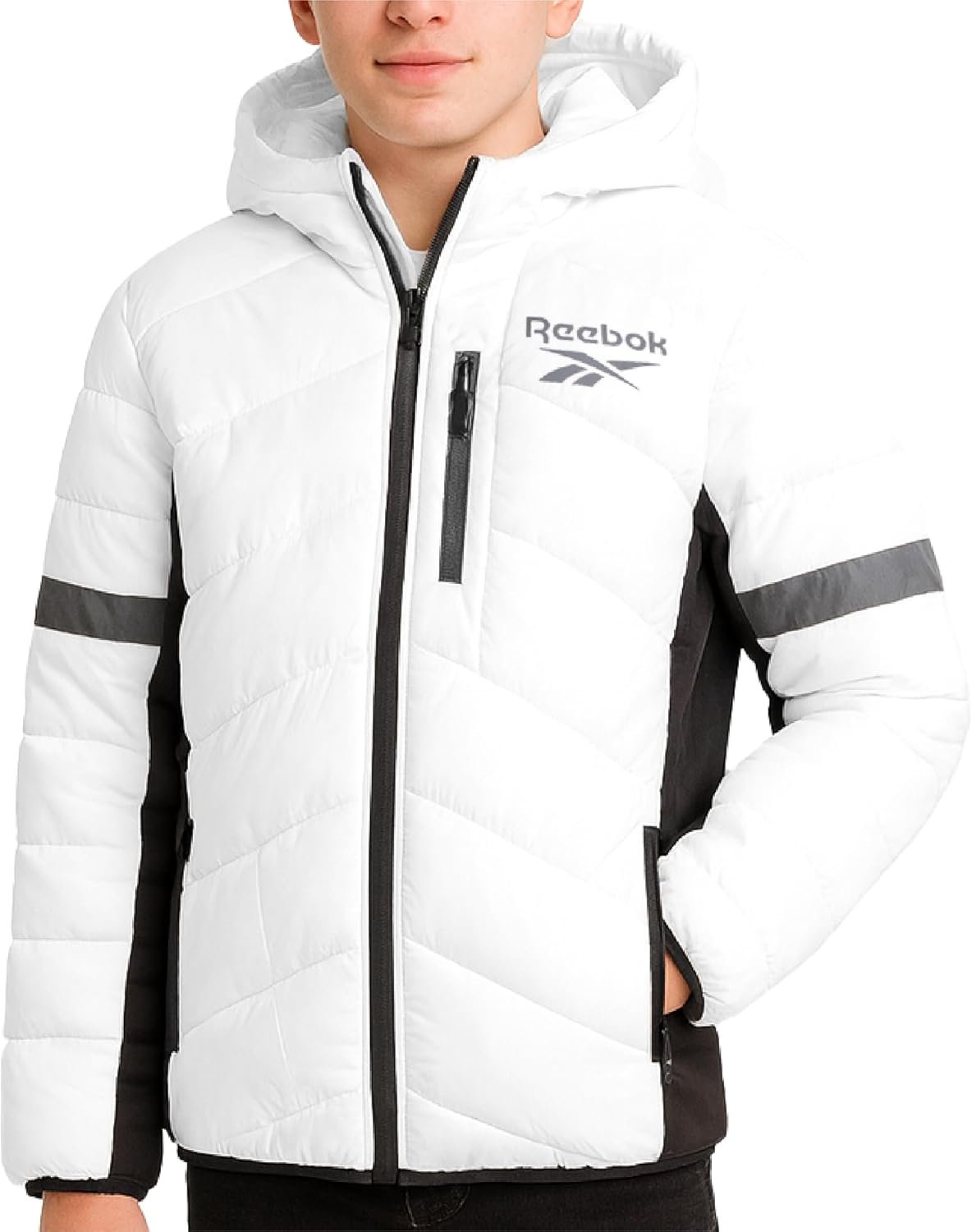 Reebok Boys Puffer Jacket – Heavyweight Quilted Wind & Water Resistant Boys Winter Coat – Insulated Bubble Kids Winter Jacket
