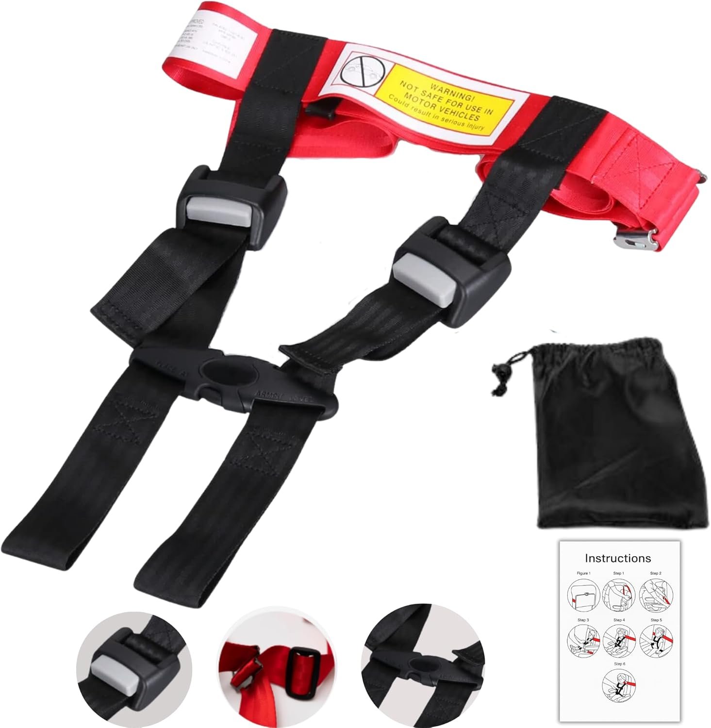 Child Airplane Travel Harness – Portable & Lightweight Travel Harness for Toddlers and Kids – Easy Flight Accessory for Family Trips