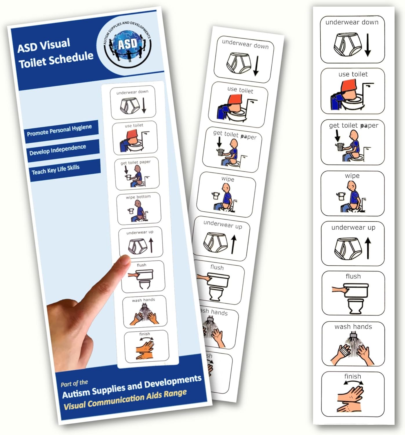 Potty Training Visual Schedule Kids – Teaches Kids to Use the Toilet – Special Education Classroom Must Have – Routine Chart for Autism, Toddlers