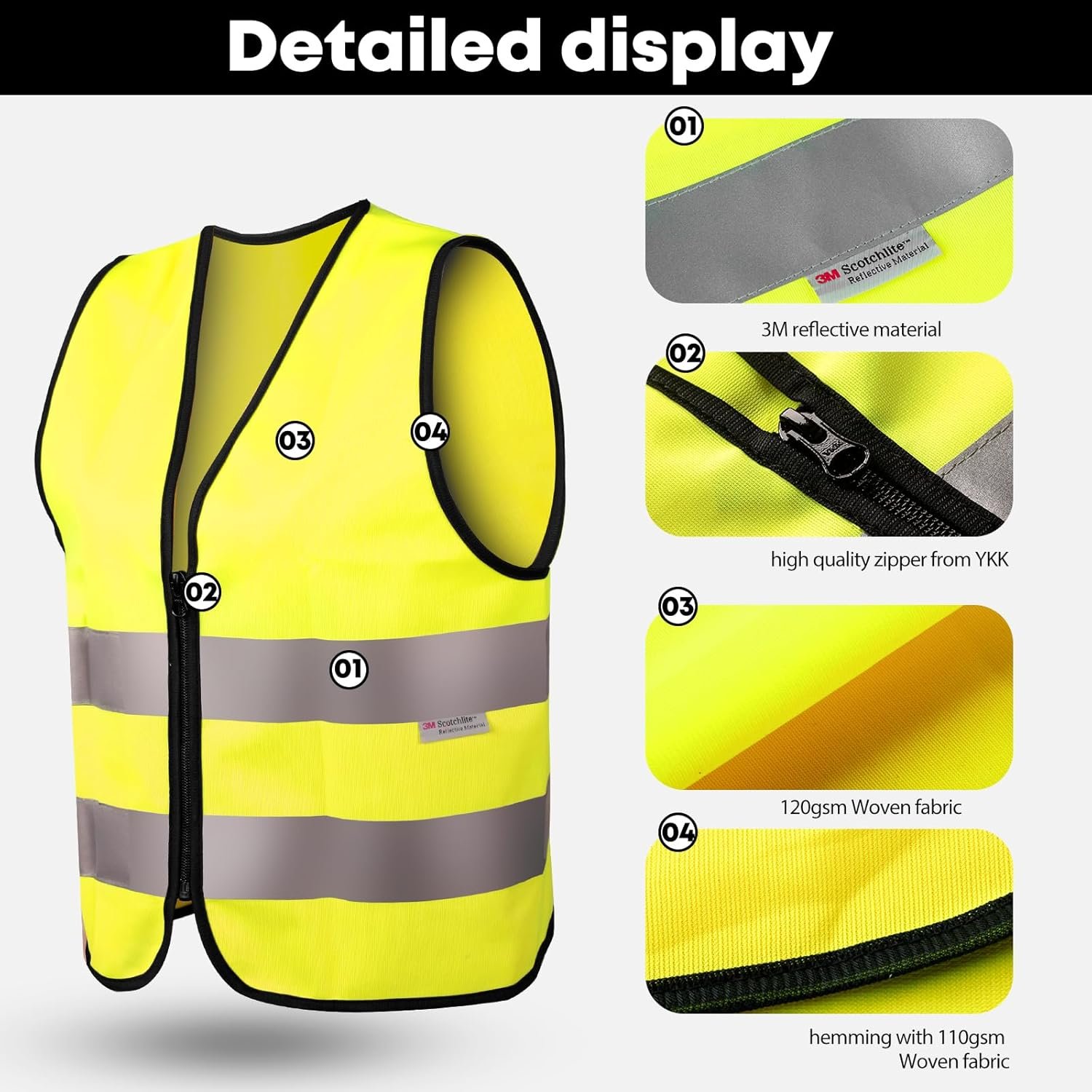 SIFE Kids’ Safety Vest for Young Explorers,6 Color Options,Compatible with 3M Technology