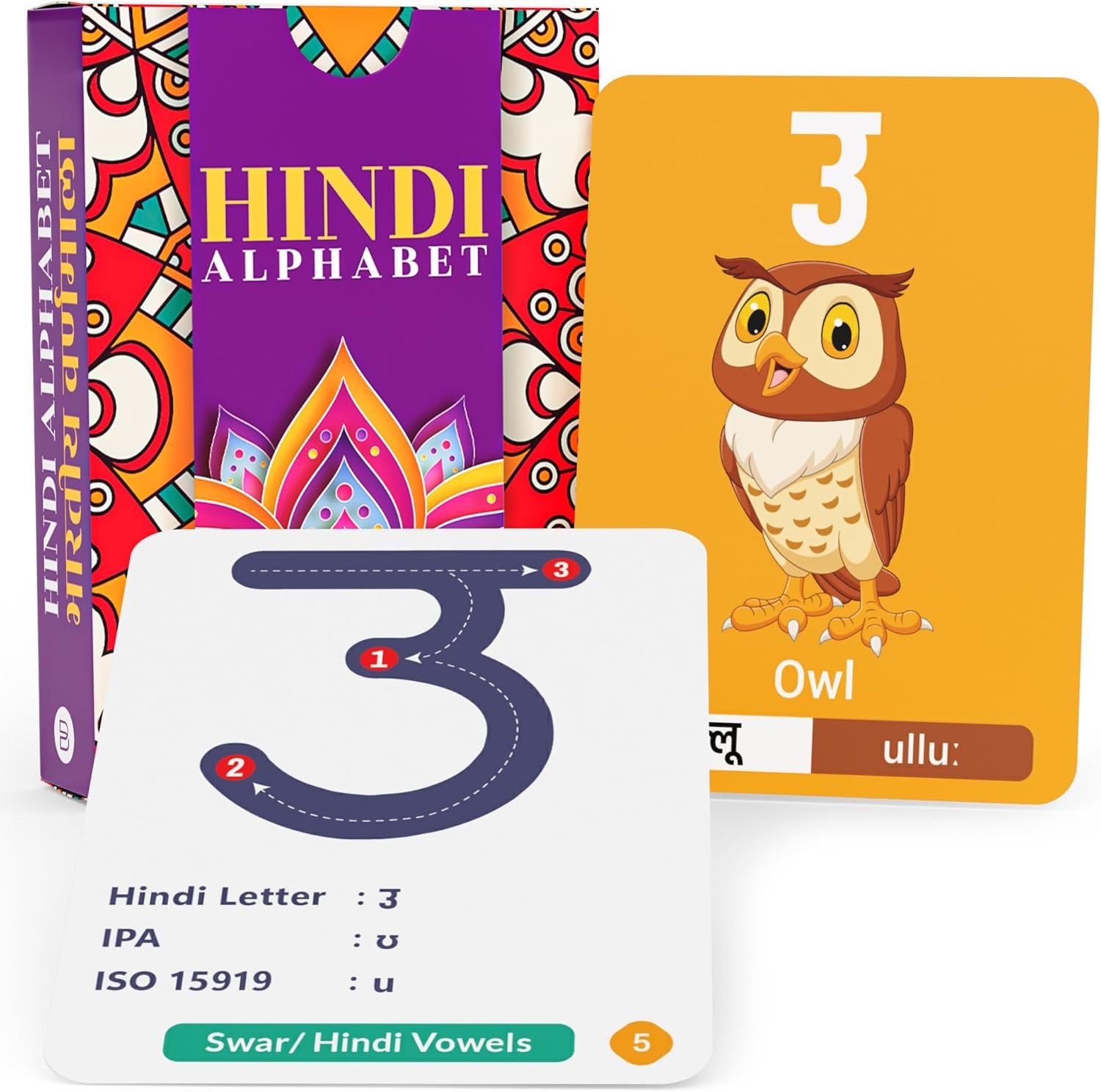 Briston Hindi Alphabet Flash Cards with Audio – Learn Hindi Letters and Pronunciation for Kids and Adults – Educational Language Learning Flashcards for Beginners, Classroom, Homeschool
