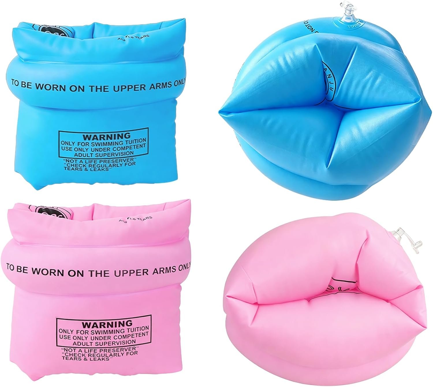 Arm Floaties for Kids Adults, Pool Arm Floaties, Inflatable Swim Arm Bands Swimming Rings Arms Pool Float Water Wings for Kids Children Adults Pool Beach Water Party Supplies