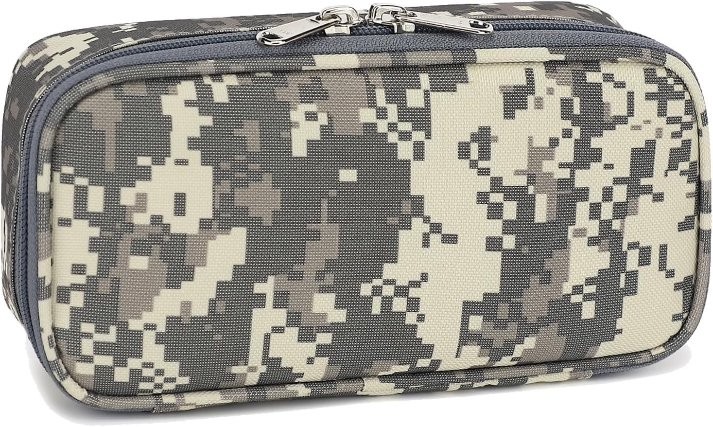 FlowFly Large Capacity Pencil Case for Kids, Boys & Girls – Zippered Multi-Functional Pen Pouch, Soft & Portable Pencil Bag for School, Teens, Students, Digital Camo