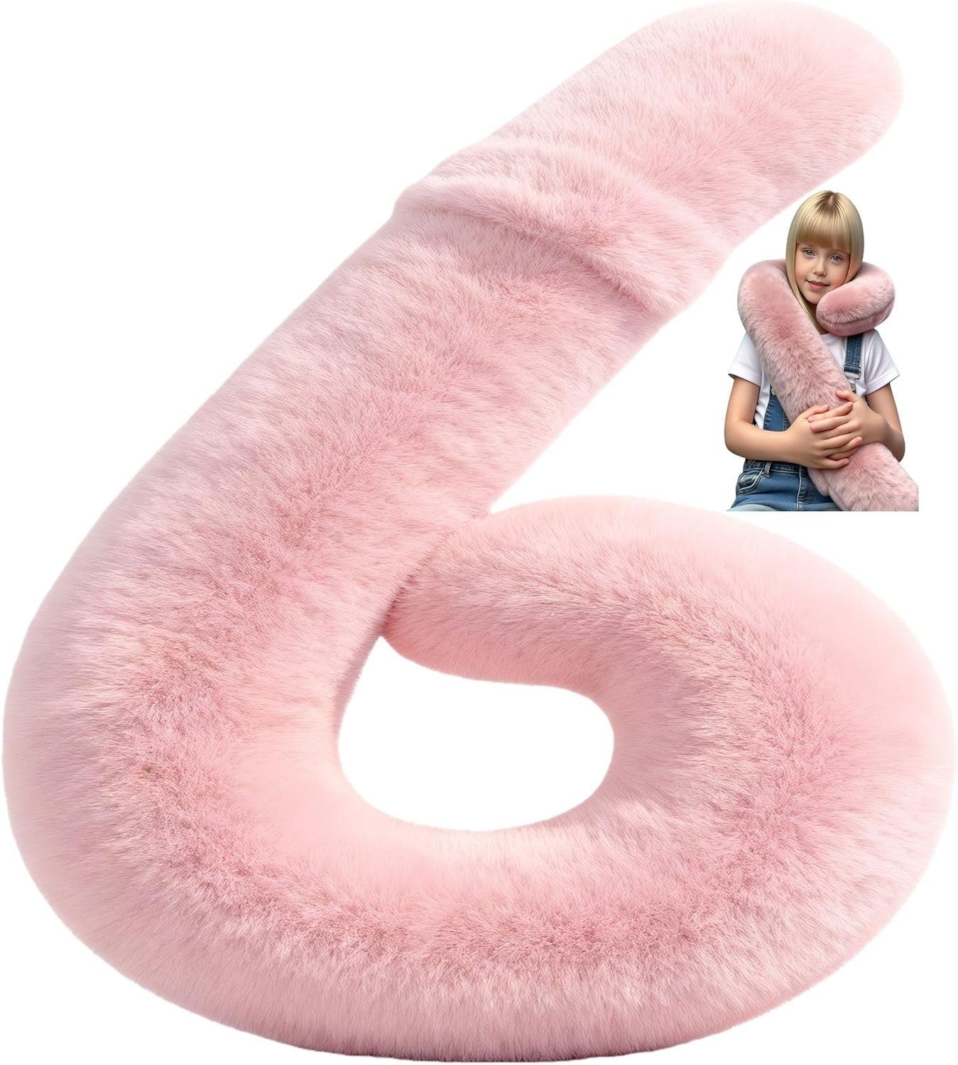 Long-Distance Travel Neck Pillow Car Sleep Aid Pillow, Home/Office Lumbar Pillow, Ergonomic Wrap-Around Neck Pillow, Neck Support for Adults and Children, Multifunctional Travel Pillow