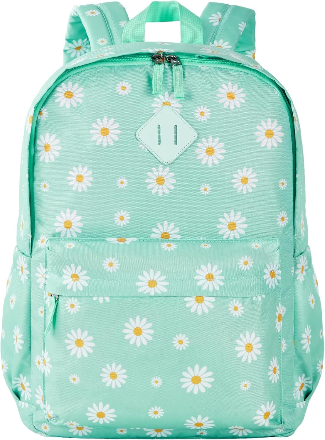 KK CRAFTS Preschool Backpack Kindergarten Little Kids Toddler Elementary School Backpacks for Boys and Girls with Chest Strap(17Inch, Daisy-Green)