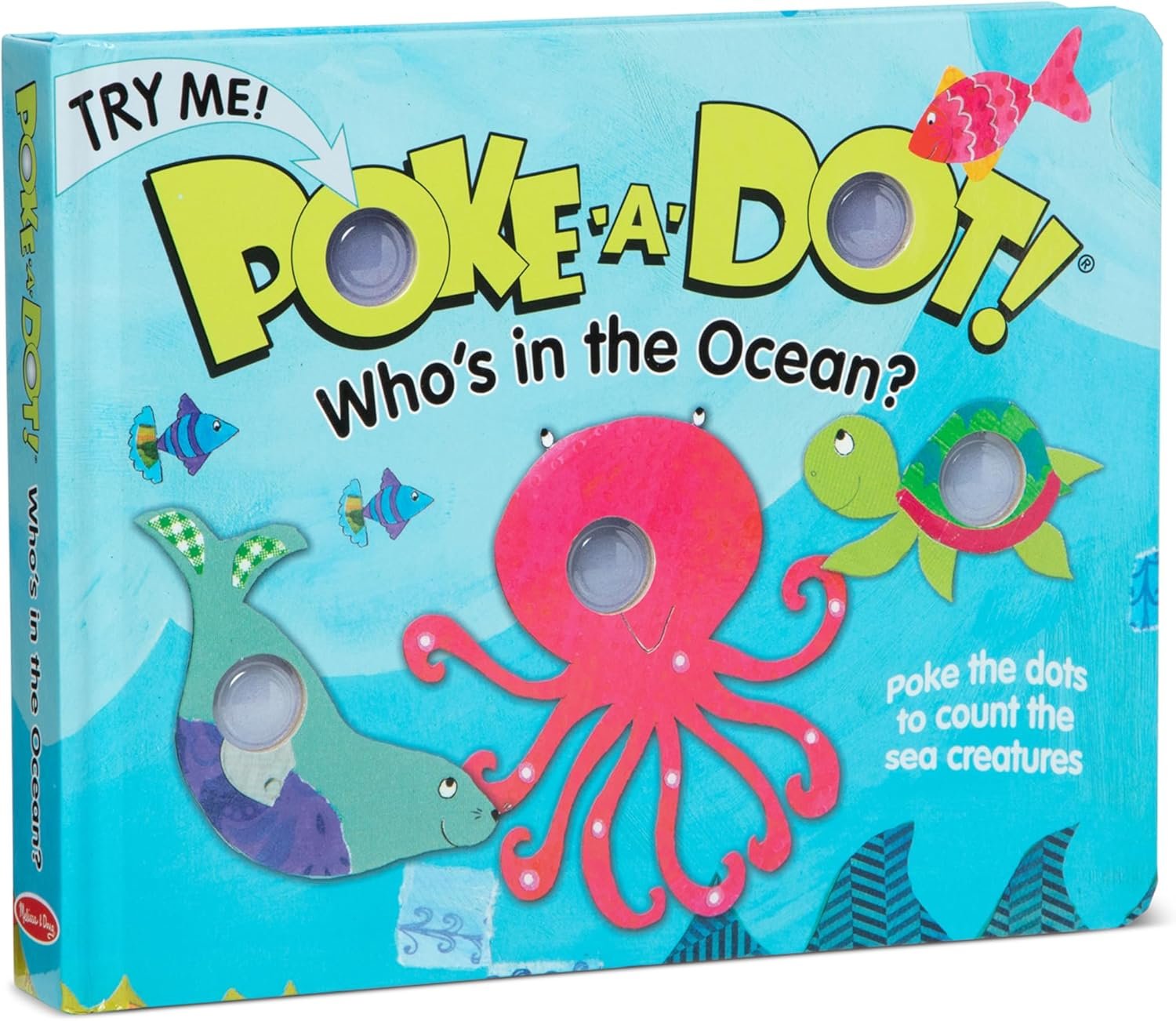 Melissa & Doug Poke-a-Dot! Who’s in the Ocean? Interactive Children’s Board Book with Buttons to Pop, Educational Sensory Toy for Toddlers & Preschoolers Ages 3+ – FSC Certified
