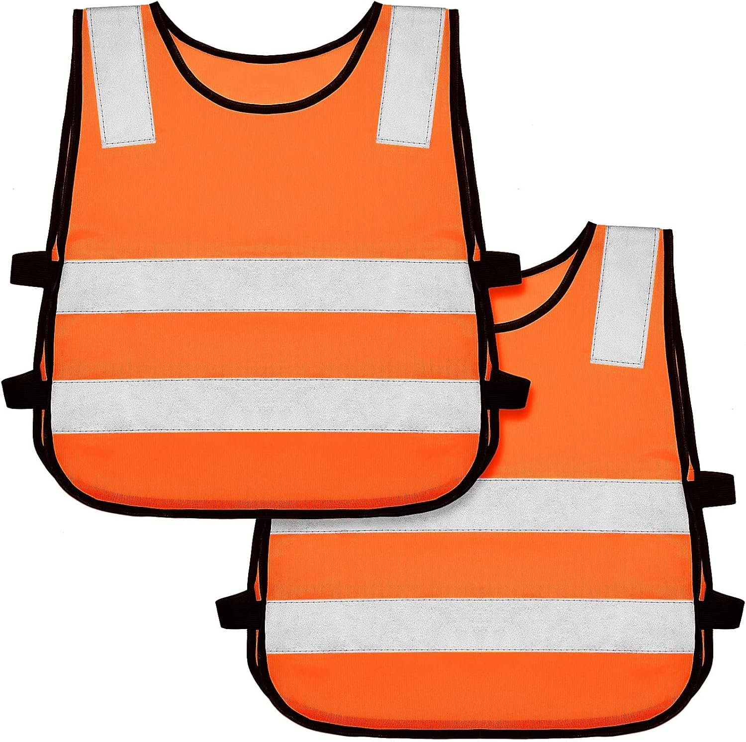 2 Pieces Kids Reflective Vest Child Safety Visibility Vest for Boys Girls Cycling Skiing Runner