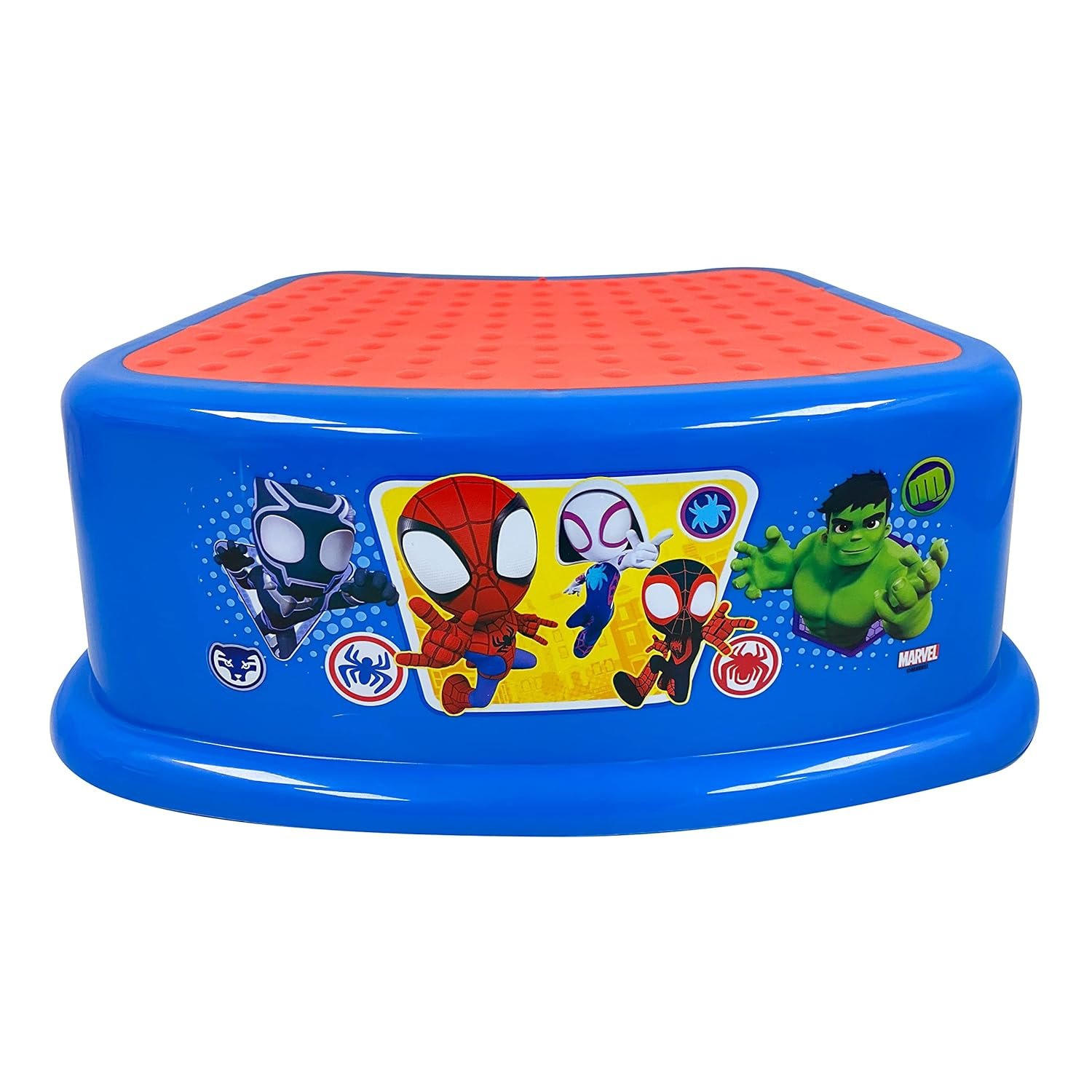 Ginsey Spidey and His Amazing Friends Team Up Step Stool – Kids Step Stool, 1 Count, 1.07 pounds