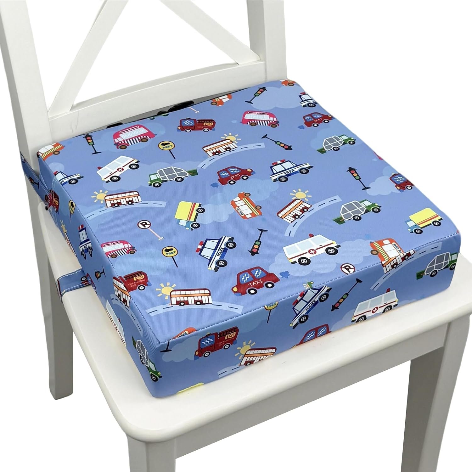 Toddler Booster Seat for Dining Table,Portable Kids Booster Seat – Adjustable, Non-Slip, Lightweight & Easy to Clean (Light Blue)