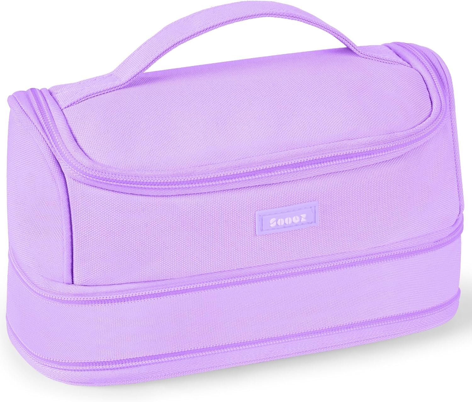 Sooez Big Capacity Pencil Case, Expandable Large Storage Pencil Pouch Holder Box Organizer, Portable High Capacity Stationery Bag, Cute Aesthetic School Supplies for Teen Girls, College Office, Purple