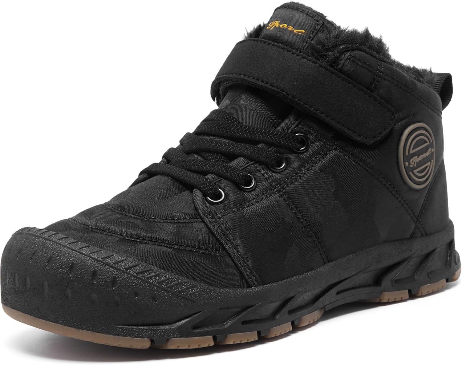 Boys Girls Snow Boots Winter Slip On Warm Fur Lined Shoes Lightweight Water-Resistant Cold Weather Boot (Little Kid/Big Kid)