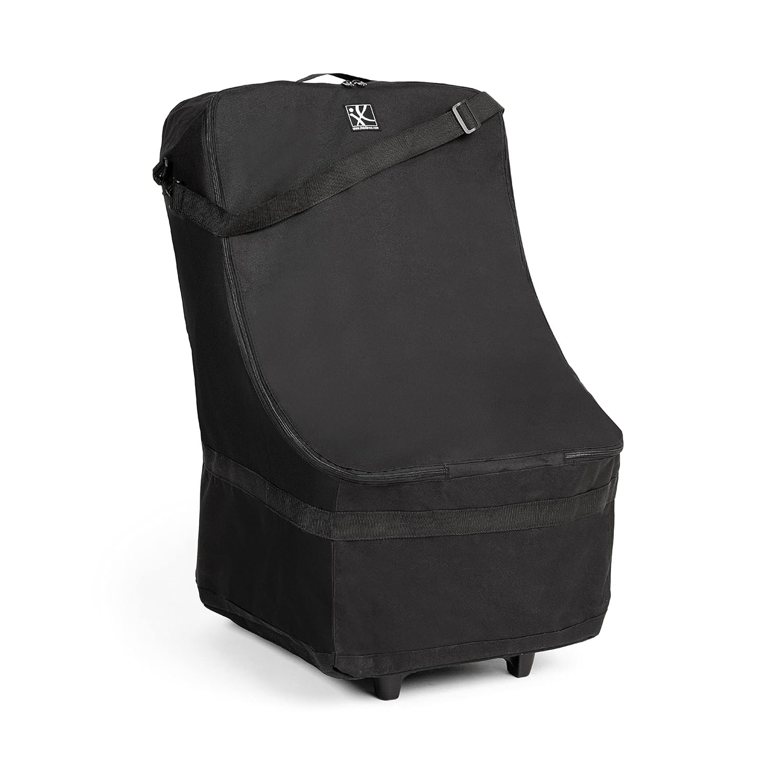 J.L. Childress Wheelie Car Seat Bag – Travel Bag for Airplane, Fits Most Baby & Infant Car Seats, Boosters, & Carriers, Airport Accessories for Gate Check or Baggage Check, Dual Rubber Wheels – Black