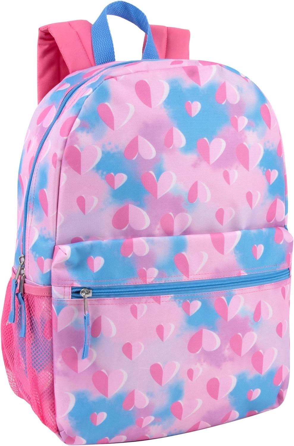 Trail maker 17 inch Backpack for Travel & Commute, Zippered Front & Mesh Side Pockets, Padded Straps