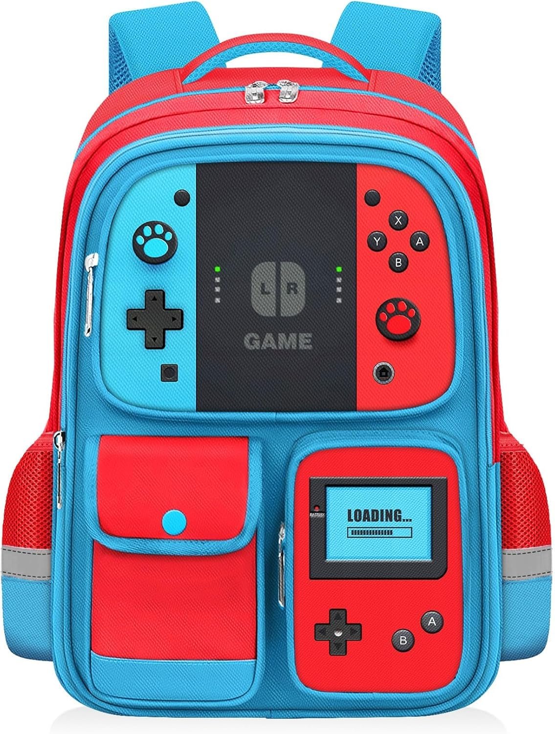 TILYTADLY School Backpack for Boys – Gamer Boys Backpack for Kids Children Elementary Middle School – Students Bag for Ages 6-18,17″ Video Game Bookbag Travel Back Pack