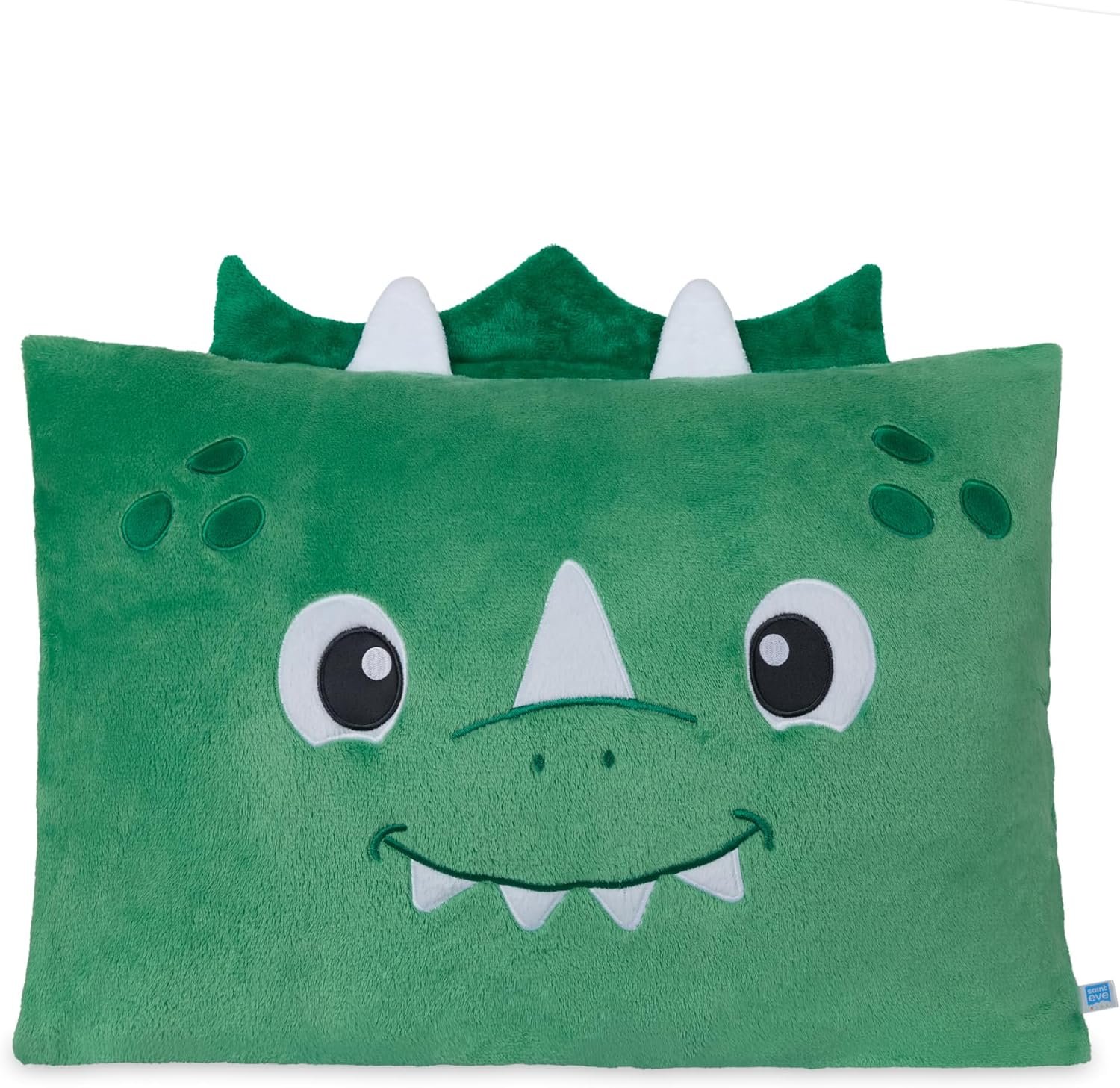 Saint Eve Kids Pillow Pals – Cute & Super Soft Animal Friends Decorative Fluffy Pillow Covers for Girls and Boys & Toddlers Beds, Playroom and Nap Time, Sensory Toys for Kids, Mochi the Dino