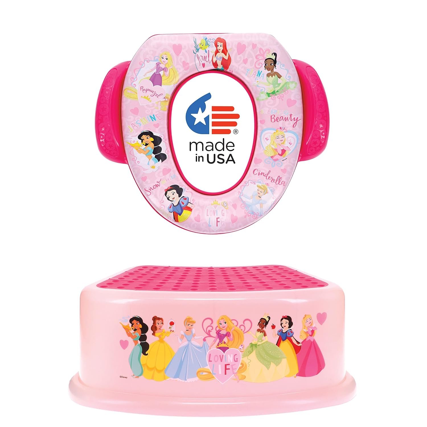 Disney Princess “Loving Life” 2 Piece Essential Potty Training Set – Soft Cushion
