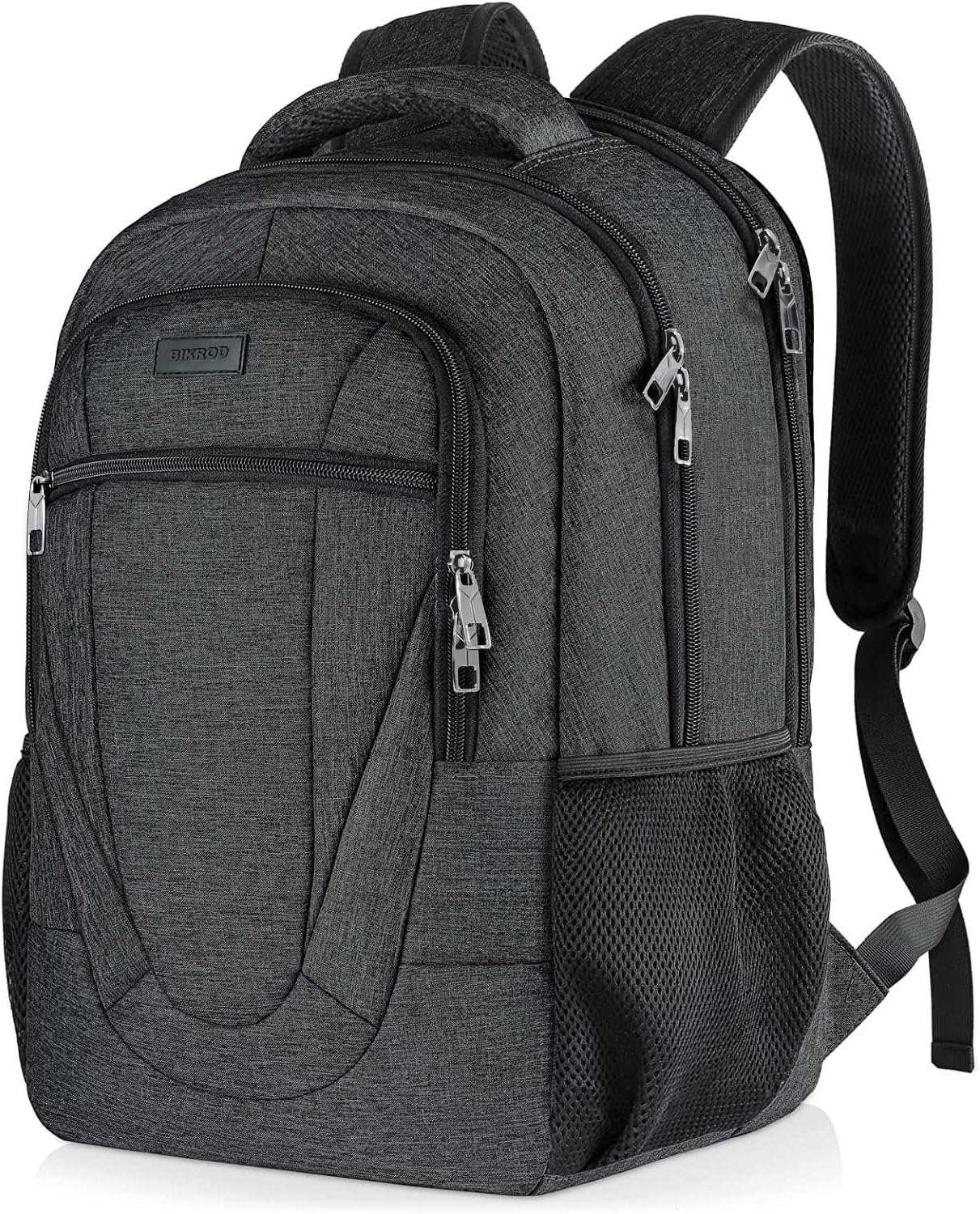 BIKROD Travel Laptop Backpack, 17 Inch Extra Large School Backpacks for Teen Boys and Girls, Black Water Resistant Women Back Pack, Business Men Sturdy Computer Bag