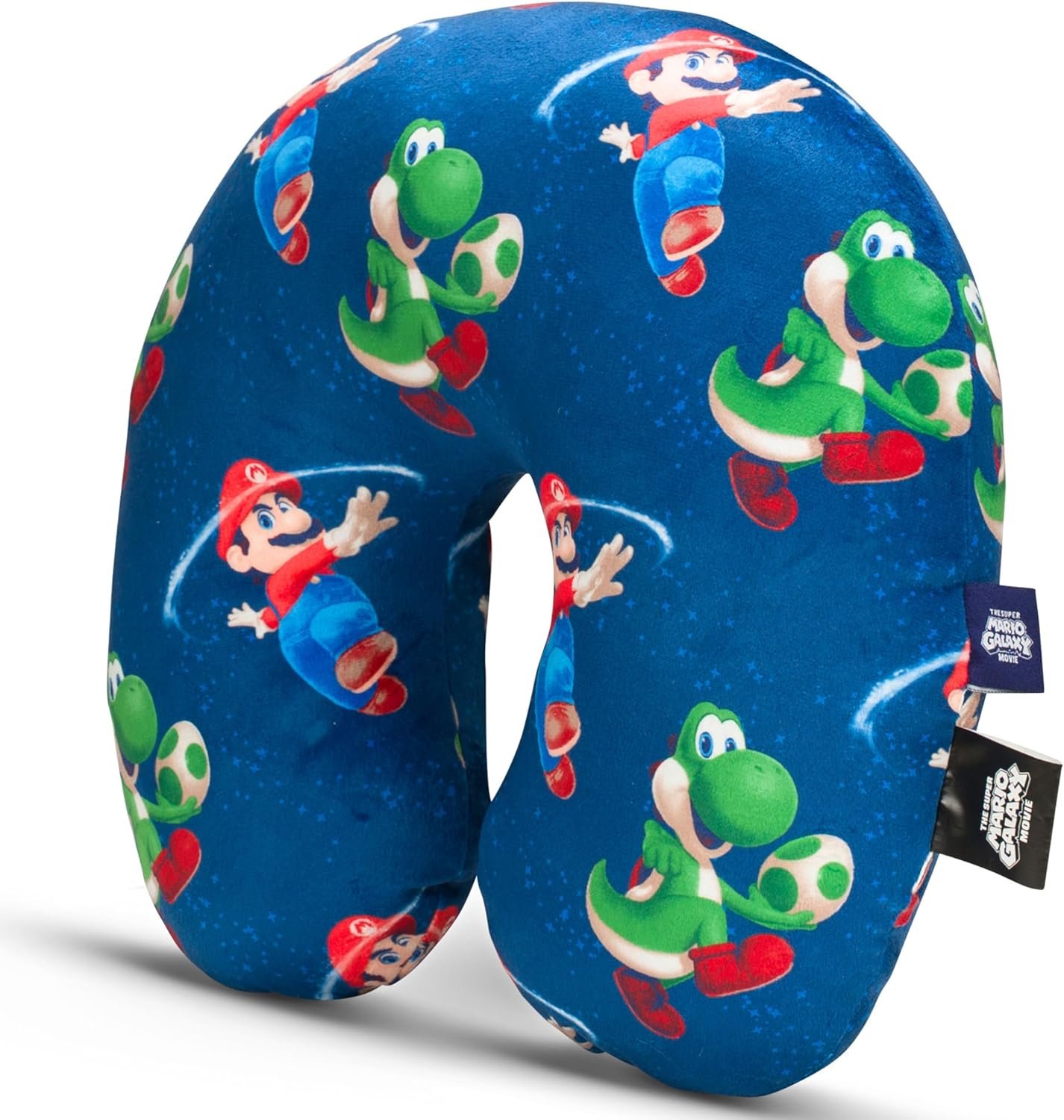 The Super Mario Galaxy Movie Travel Neck Pillow – Kids Soft Comfortable Airplane & Car Pillow, Portable Travel Gift, Ages 3-10, (100% Officially Licensed Product) By Franco