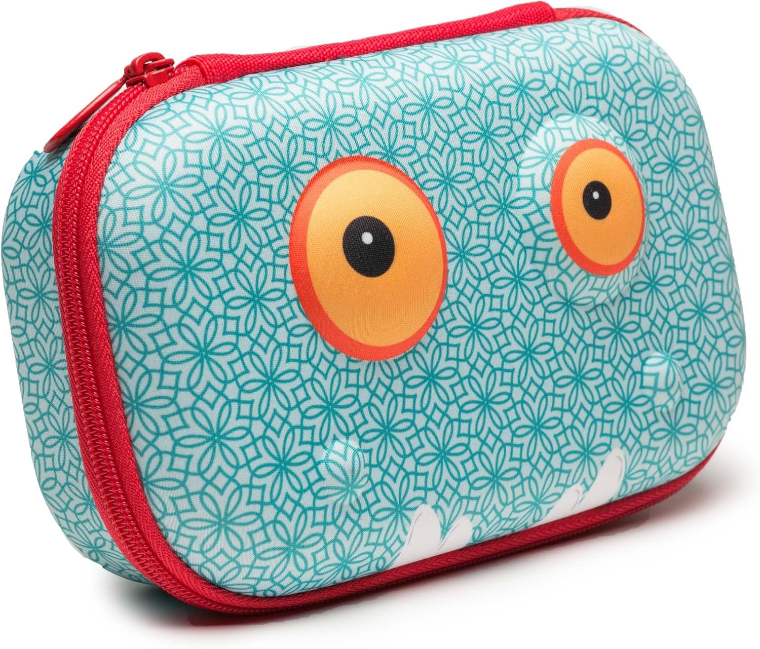 ZIPIT Beast Pencil Box for Kids, Large Capacity Cute Pencil Case for School, Stationery Organizer Box, Blue