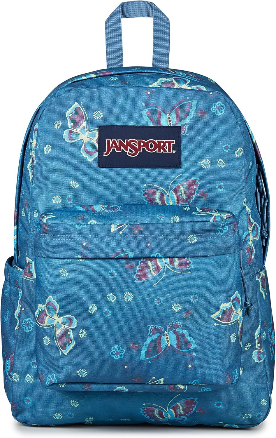 JanSport SuperBreak Plus Backpack with Padded 15-inch Laptop Sleeve and Integrated Bottle Pocket – Spacious and Durable Daypack for Work and Travel – Butterfly Baddie