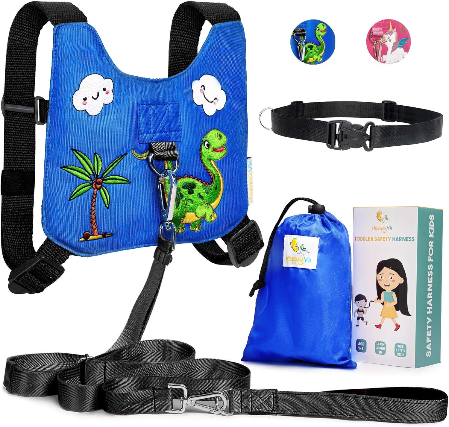 HappyVk Toddler Leash Harness Kid Leash Child Safety Harness Baby Leash Anti Lost Ages 1-4