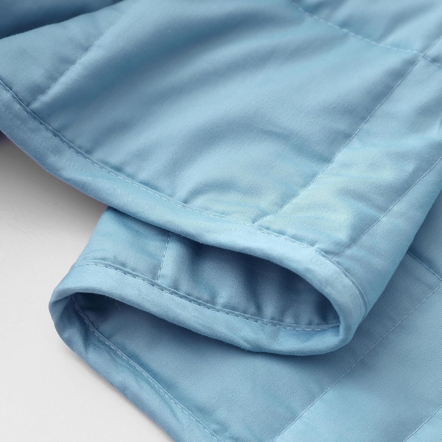 Baloo Weighted Blanket for Kids and Adults (Aqua – 9lbs 40″x60″ – Mini Size) | Cooling & 100% Cotton Material | Machine Washable & Dryer Safe | with Glass Microbead Fill
