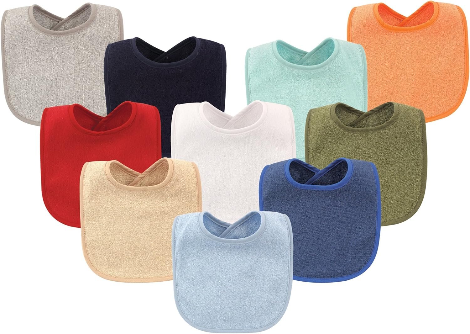 Hudson Baby Unisex Baby Drooler Bib With Waterproof Lining